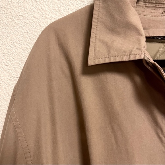 London Fog Men's Bomber Jacket Quilted Lining Tan XL - Picture 3 of 10